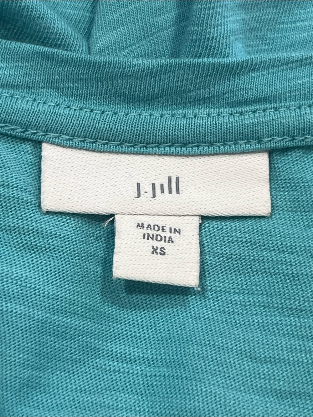 J.Jill Aqua Cotton Swing Tank Dress XS Pockets Casual Coastal - Picture 7 of 8